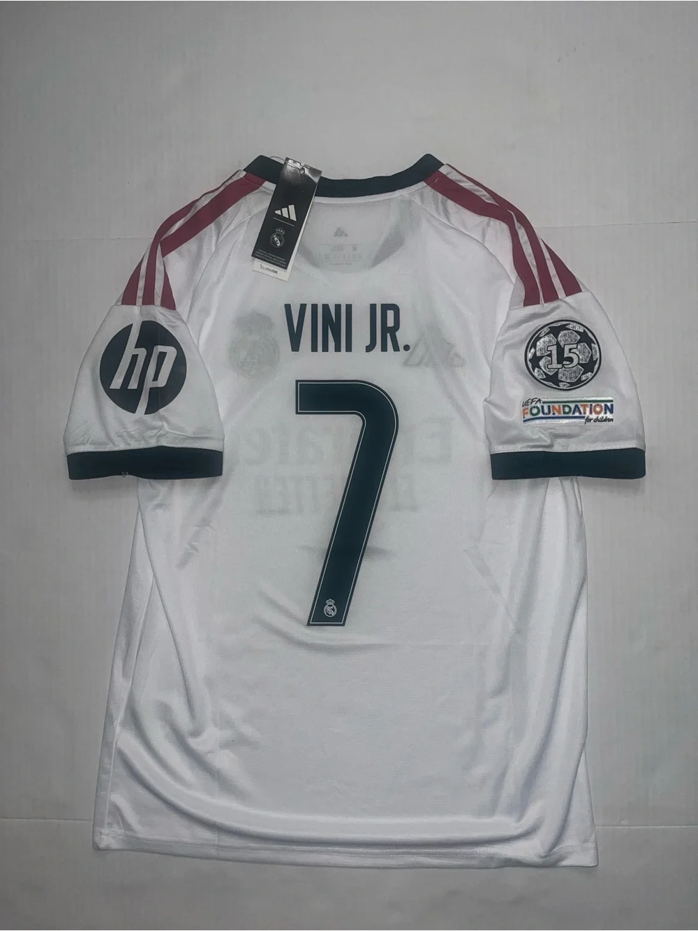 Vinicius Jr #7 Real Madrid Home Jersey UCL Patches Size M
